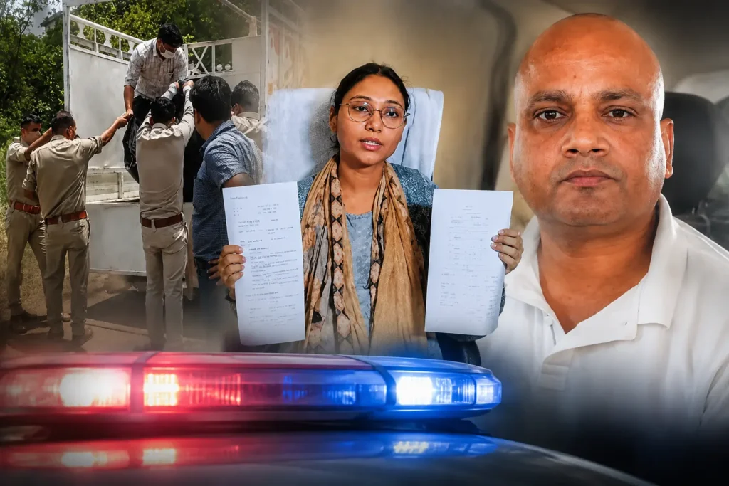 उन्नाव अस्पताल संचालक से जुड़े युवती हत्याकांड की जांच करती पुलिस