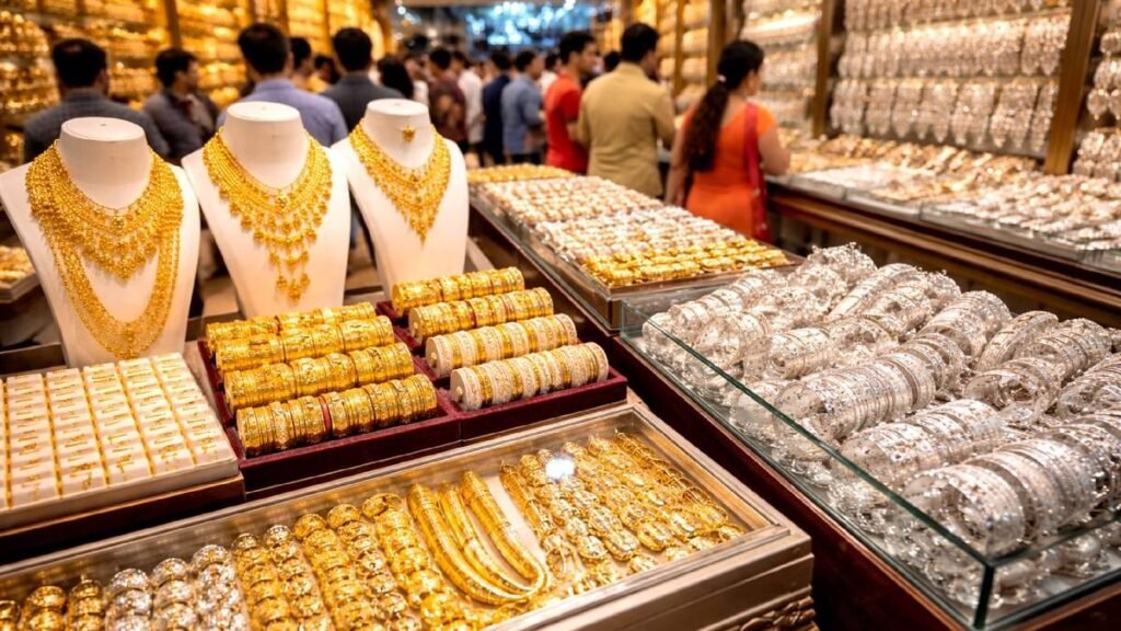 कानपुर सराफा बाजार में सोने और चांदी की कीमतों में तेजी