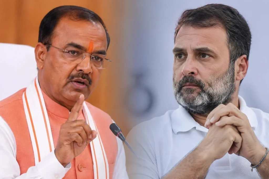 प्रयागराज दौरे को लेकर राहुल गांधी और केशव प्रसाद मौर्य के बीच सियासी बयानबाजी की तस्वीर