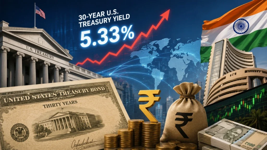 अमेरिकी 30 साल की ट्रेजरी यील्ड बढ़ने से भारतीय शेयर बाजार और रुपये पर संभावित असर
