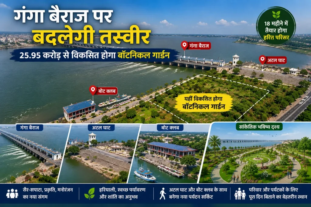 गंगा बैराज कानपुर में प्रस्तावित बॉटनिकल गार्डन और पर्यटन विकास परियोजना