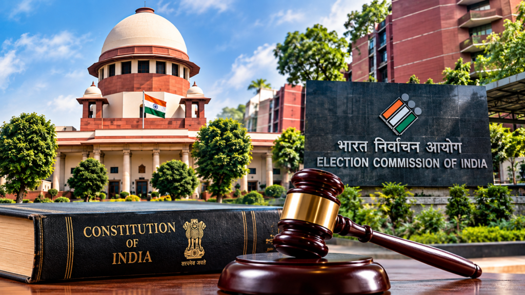 CEC नियुक्ति कानून पर सुप्रीम कोर्ट में दो जजों की राय अलग हुई। मामला अब CJI के सामने, संविधान पीठ के गठन पर होगा फैसला।