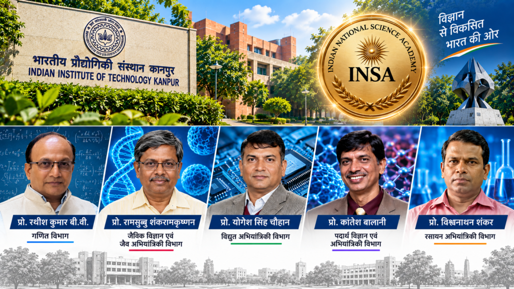 IIT कानपुर के पांच प्रोफेसर INSA फेलो चुने गए