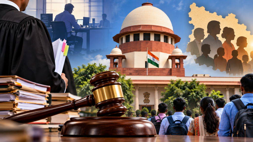 OBC क्रीमी लेयर मामले में सुप्रीम कोर्ट ने केंद्र की दो साल की मांग पर आदेश सुरक्षित रखा। मार्च के फैसले के अमल पर अंतिम आदेश बाकी है।