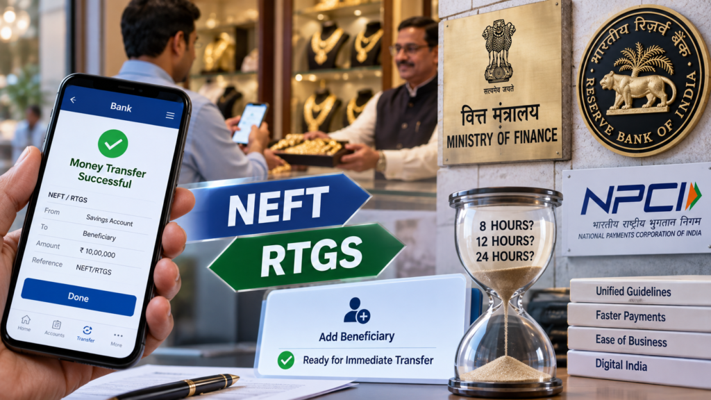NEFT और RTGS भुगतान में नए Beneficiary के बाद देरी खत्म करने की तैयारी