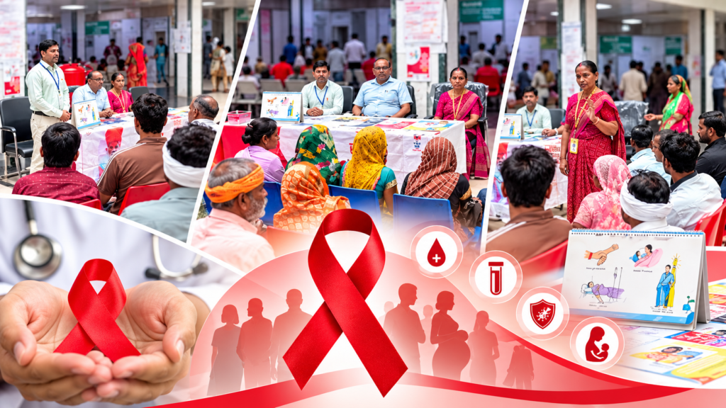 UPUMS सैफई में HIV जांच और बचाव को लेकर आयोजित जागरूकता कार्यक्रम