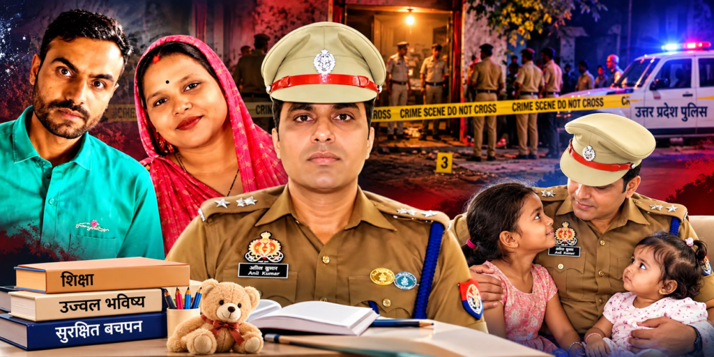आजमगढ़ पुलिस ने शंभूपुर हत्याकांड के बाद अनाथ हुईं अरविंद की बेटियों की मदद का ऐलान किया
