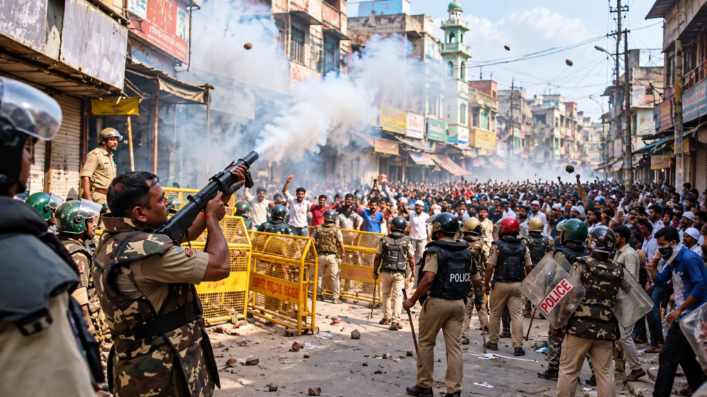 उज्जैन में शाही मस्जिद का हिस्सा हटाने के विरोध में प्रदर्शन, पुलिस पर पथराव के बाद आंसू गैस छोड़ी गई