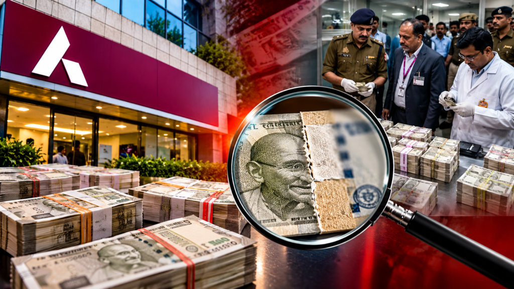 मेरठ की एक्सिस बैंक करेंसी चेस्ट में 4.63 लाख रुपये के 1323 नकली नोट मिले। पुलिस, STF और क्राइम ब्रांच 186 शाखाओं के कैश रिकॉर्ड खंगाल रही हैं।