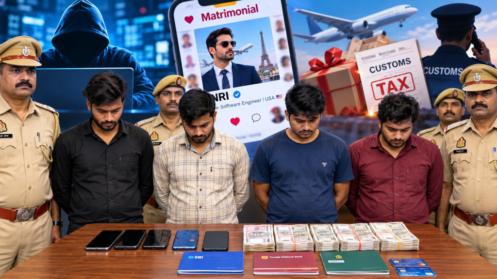 रायबरेली में NRI दूल्हा बनकर साइबर ठगी करने वाले गैंग के चार आरोपी गिरफ्तार