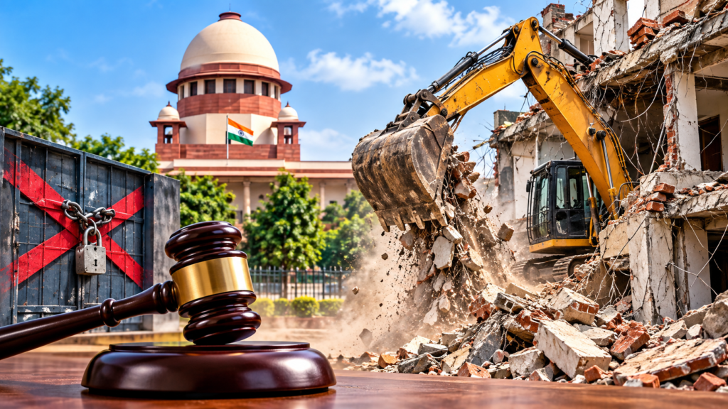 मेरठ में 16,726 अनधिकृत निर्माणों पर सुप्रीम कोर्ट सख्त। जोन-A में पहले सीलिंग होगी, जबकि जोन-B, C और D में भी सर्वे के आदेश दिए गए हैं।