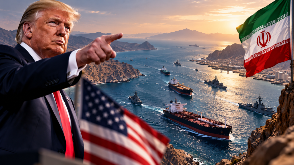 ट्रंप ने Truth Social के नक्शे में Strait of Hormuz को “TRUMP STRAIT” लिखा। ईरान के सात दिन में होर्मुज खोलने का प्रस्ताव भी खारिज किया।