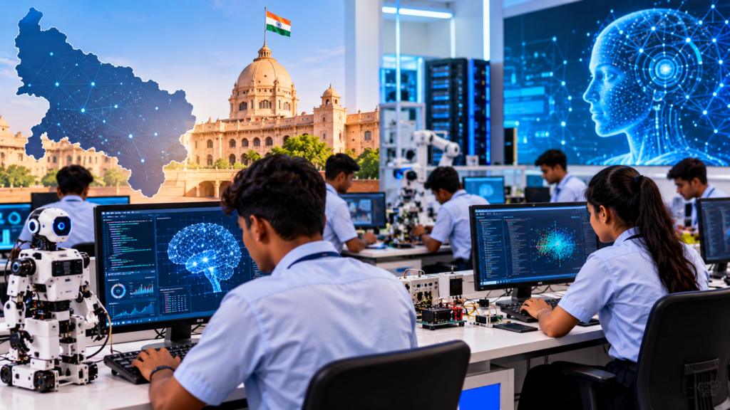 उत्तर प्रदेश के आईटीआई में प्रस्तावित एआई लैब में युवाओं को आर्टिफिशियल इंटेलिजेंस, मशीन लर्निंग और डेटा साइंस का प्रशिक्षण देने की योजना