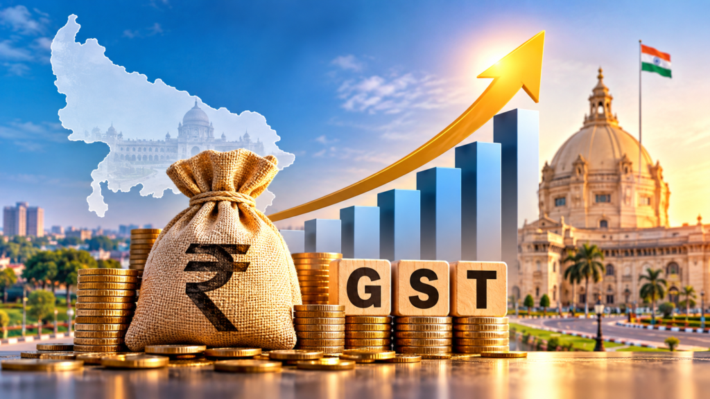 नई GST दरों के बाद उत्तर प्रदेश की Post-Settlement SGST आय में 8,854 करोड़ रुपये की बढ़ोतरी