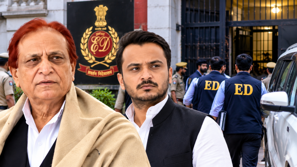 जौहर ट्रस्ट मामले में रामपुर जेल में आजम खान से पूछताछ करती प्रवर्तन निदेशालय की जांच टीम