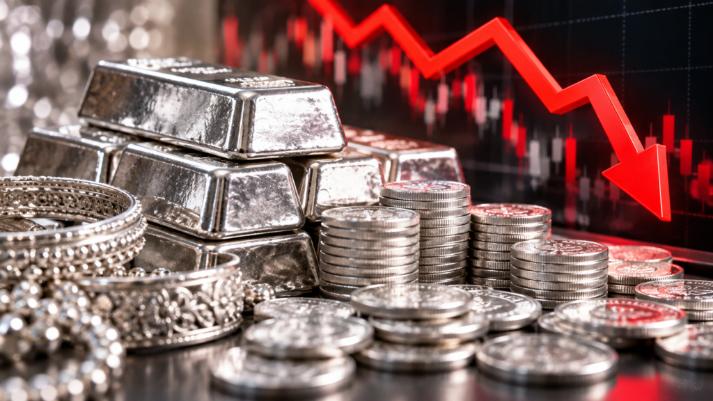 Kanpur silver price falls 4300 rupees to 225000 per kg