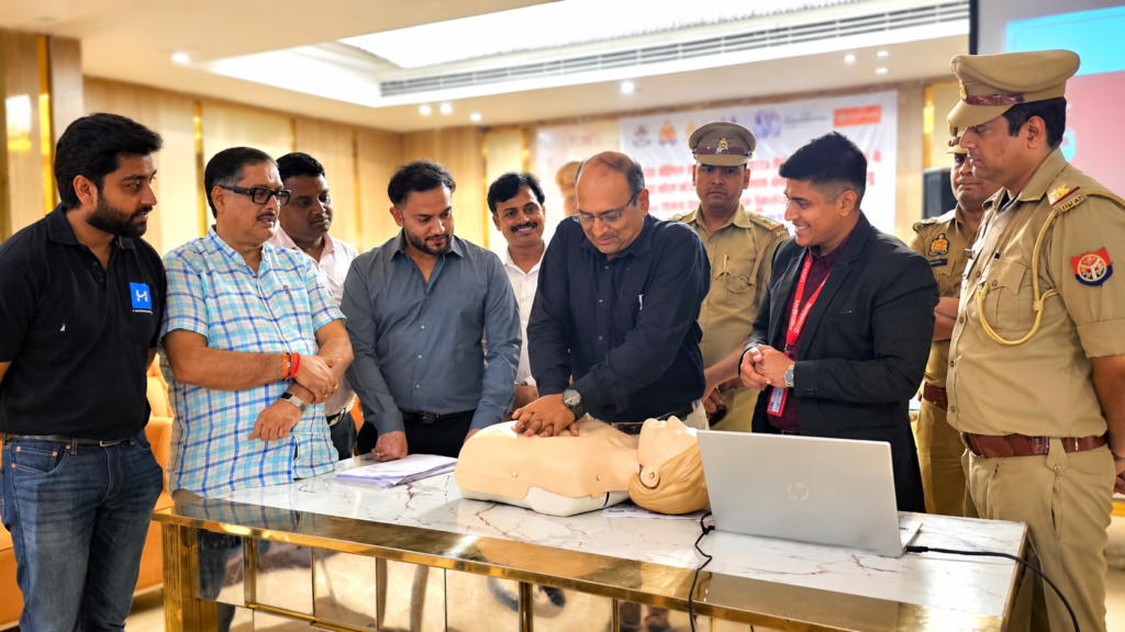 फजलगंज में फायरकर्मियों को CPR और बेसिक लाइफ सपोर्ट का प्रशिक्षण