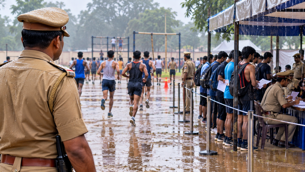 यूपी पुलिस कांस्टेबल PET बारिश के कारण नौ केंद्रों पर स्थगित, नई तारीख 8 अक्टूबर