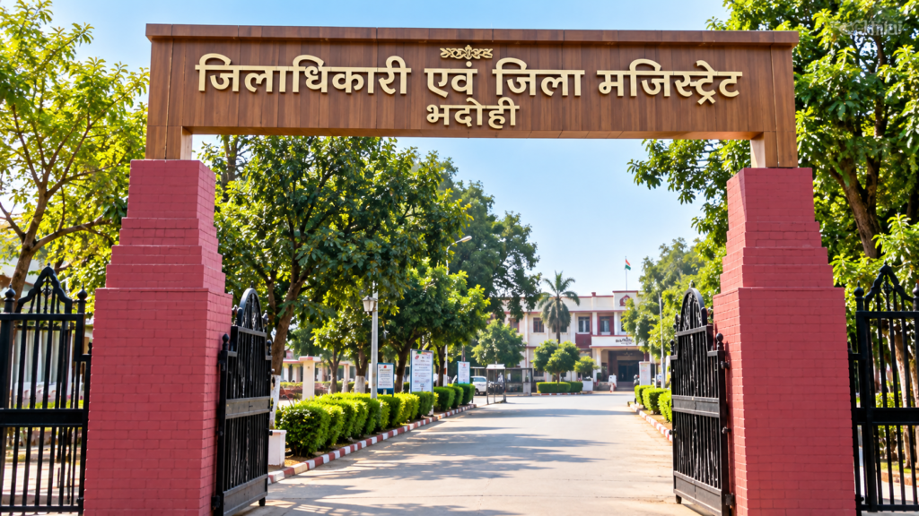 भदोही में संत रविदास नगर नाम की घोषणा करते मुख्यमंत्री योगी आदित्यनाथ