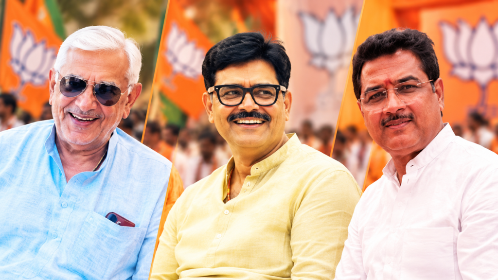 मेठी में भाजपा के सदस्यता कार्यक्रम में शामिल राकेश प्रताप सिंह, अभय सिंह और विनोद चतुर्वेदी