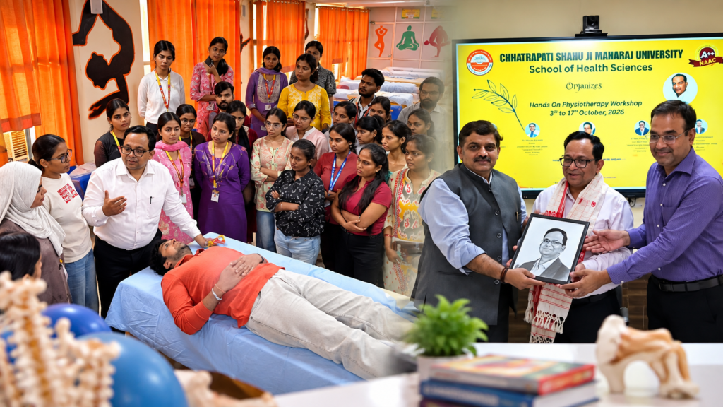 CSJMU में फिजियोथेरेपी विद्यार्थियों को पोश्चर और मांसपेशीय असंतुलन सुधार की तकनीक सिखाते विशेषज्ञ