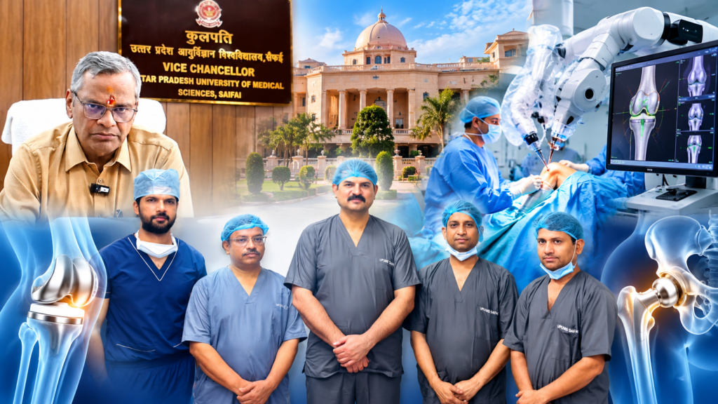 UPUMS सैफई में रोबोटिक जॉइंट रिप्लेसमेंट सर्जरी
